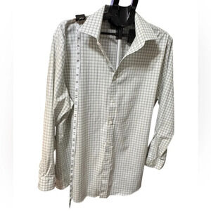 Michael Kors  XL White, Gray & green grid check regular Fit airsoft stretch mt5